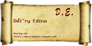 Déry Edina névjegykártya